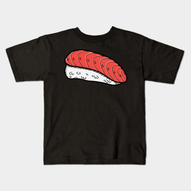 Yummy Sushi Tuna Nigiri Japanese Food Maki Temaki Uramaki Sashimi Wasabi Design Gift Idea Kids T-Shirt by c1337s